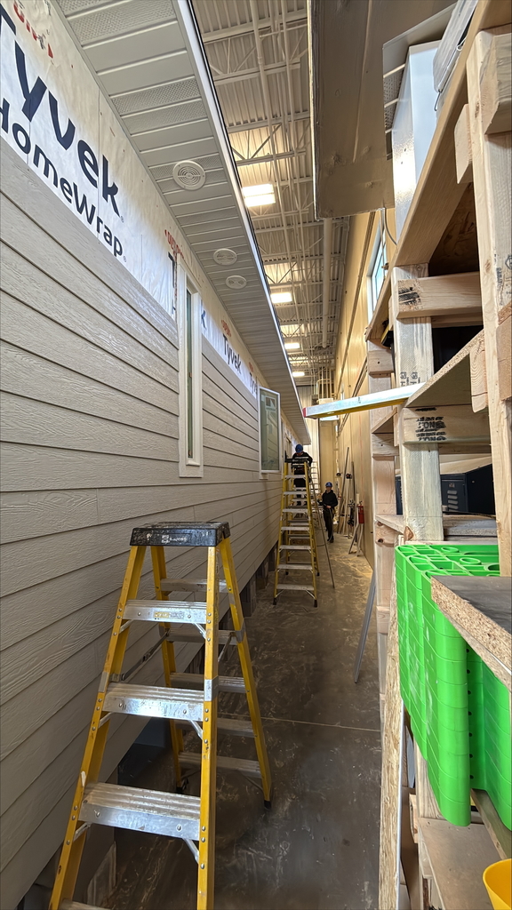 CTE house siding is ready for paint