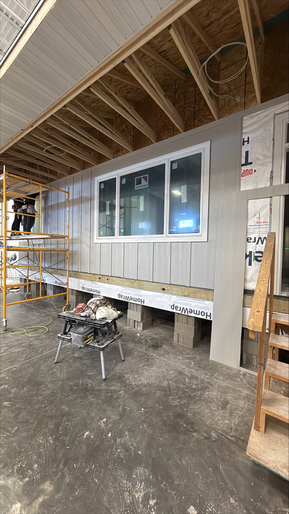 CTE house siding is ready for paint