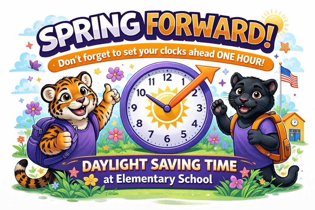 animals looking at a clock