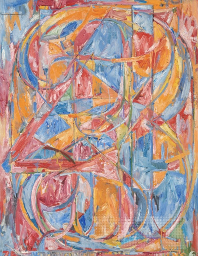Jasper Johns painting 0-9