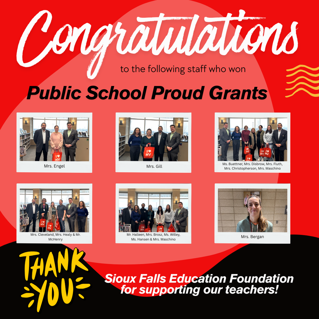 Ben Reifel Staff were awarded Public School grants.