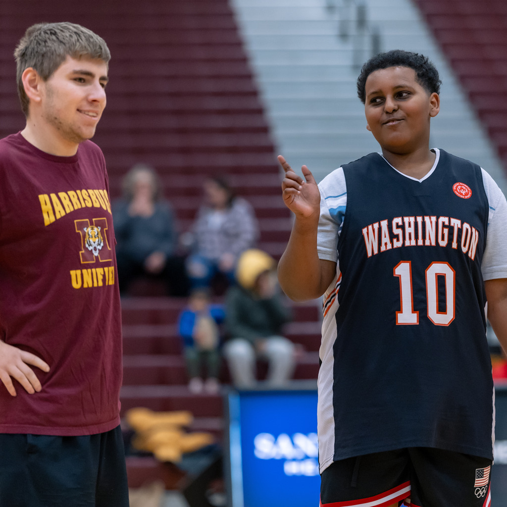 Two students on the court
