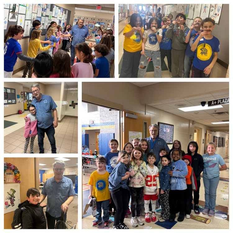 a collage style photo of students celebrating Randy Ross day.