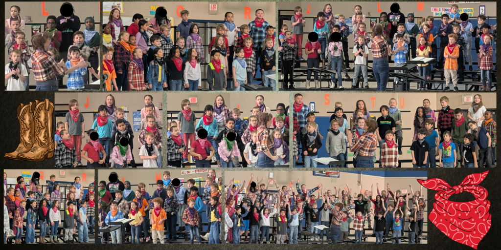 More images of our 2nd graders on the risers performing their Spring Concert