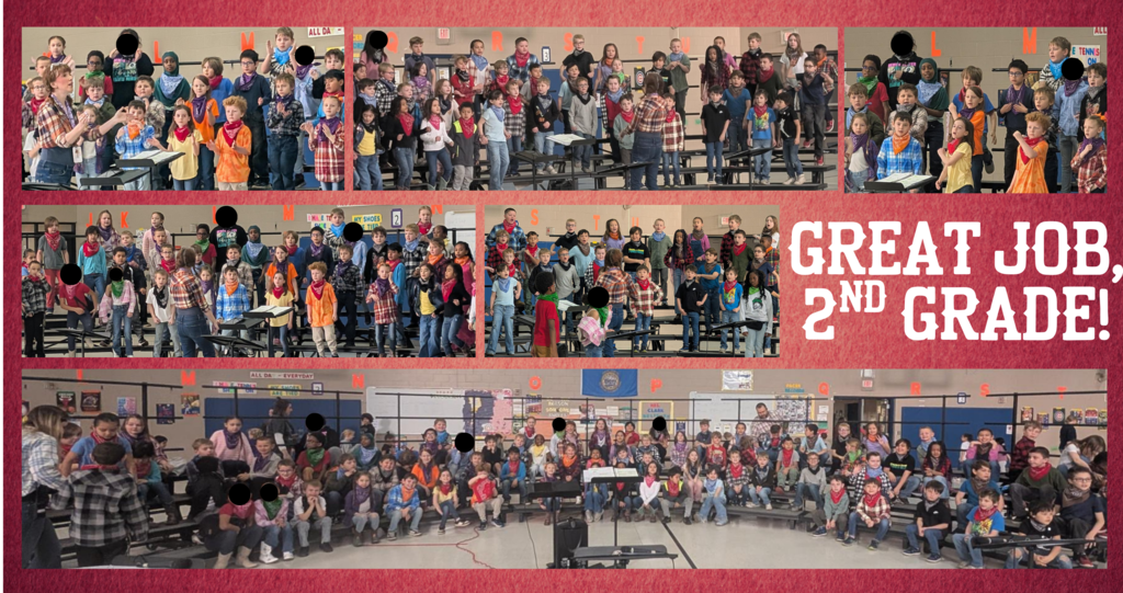 Picture of 2nd graders performing their Spring Concert