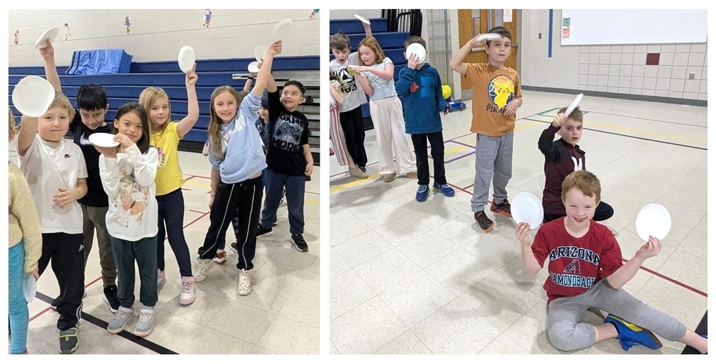 Students throwing a pie in principals' faces.