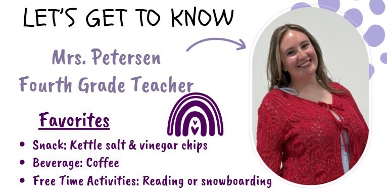 teacher Mrs.  Peterson smiling