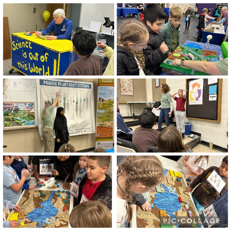 six pictures of students enjoying different presentations at the Water Festival