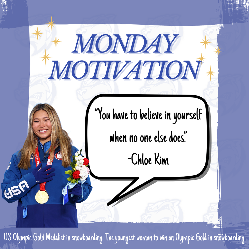 A post with a quote from Chloe Kim