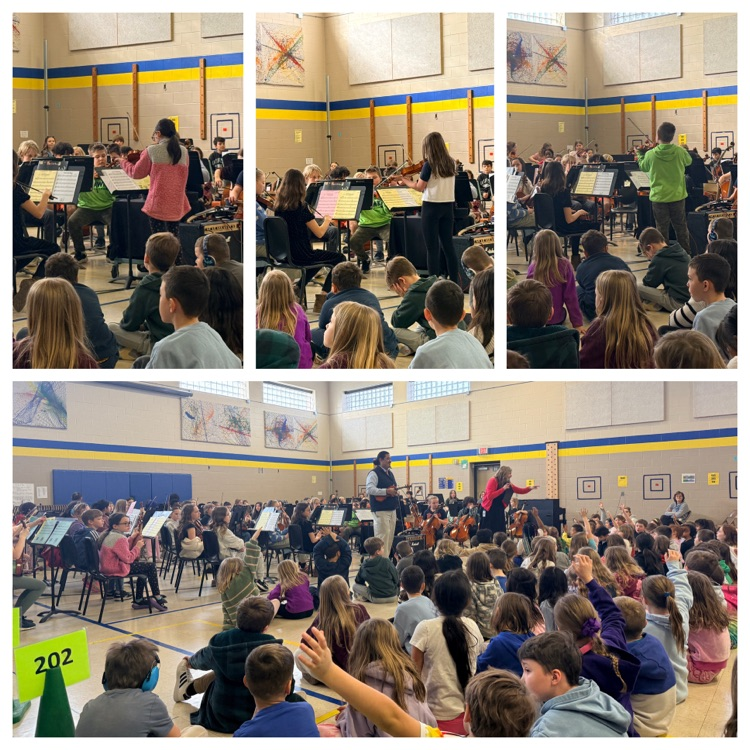 a collage style photo of the band concert