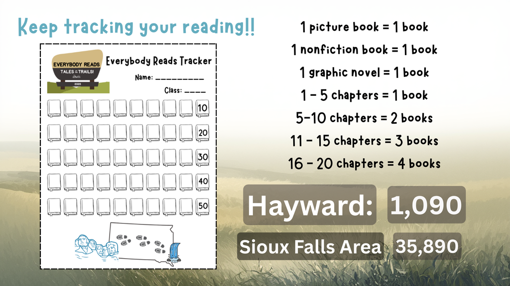 A reading log for Everybody Reads in English