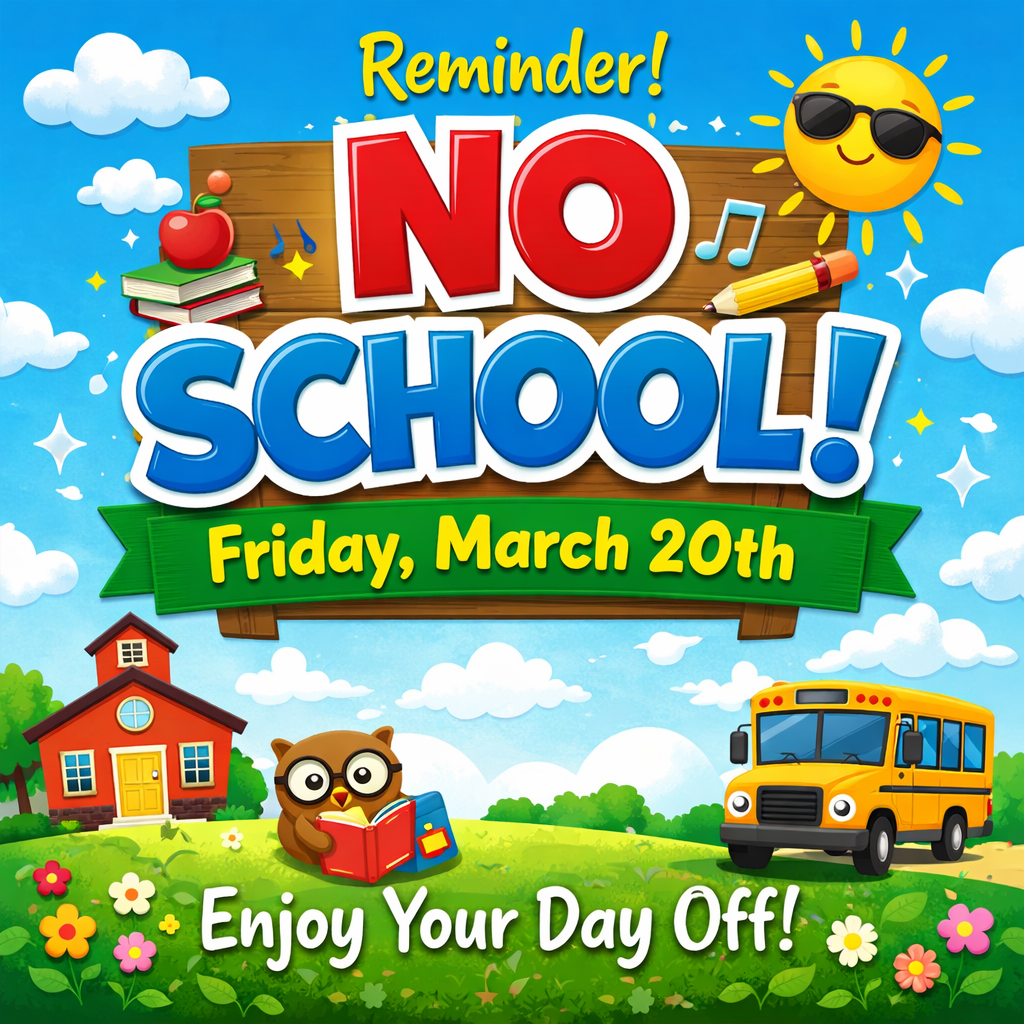 Reminder: No school March 20th