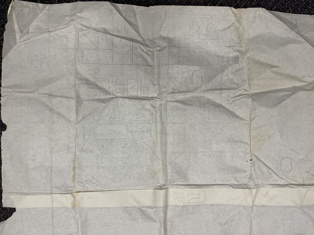 A close up of downtown on the map.