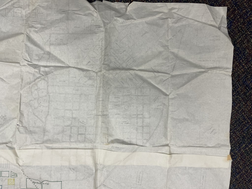 A residential area shown on the map