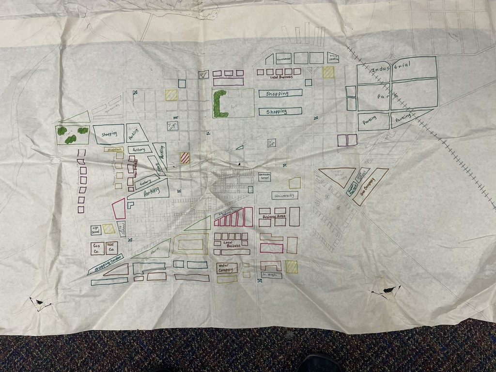 A close up of the Whittier neighborhood on the map