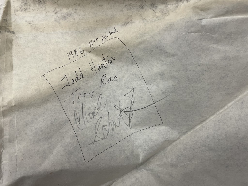 The names, year, and class period of the assignment