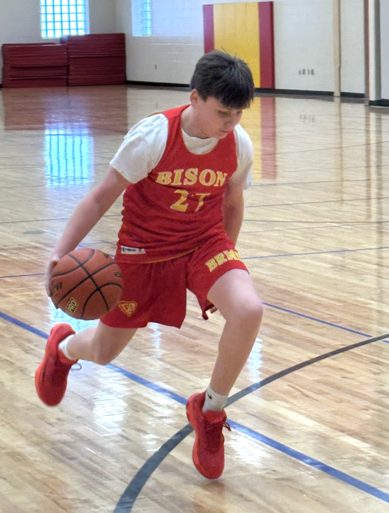 Bison student participates in the staff vs student game