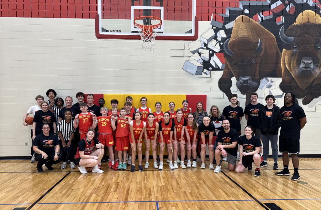 Team photo of all the staff and students who participated