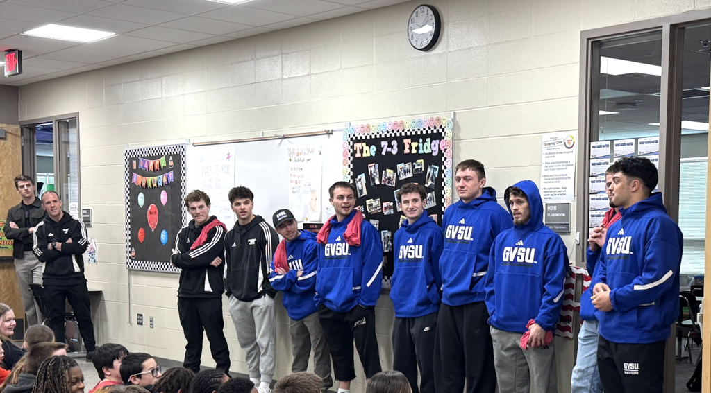 College Athletes shared their experiences with 7th graders