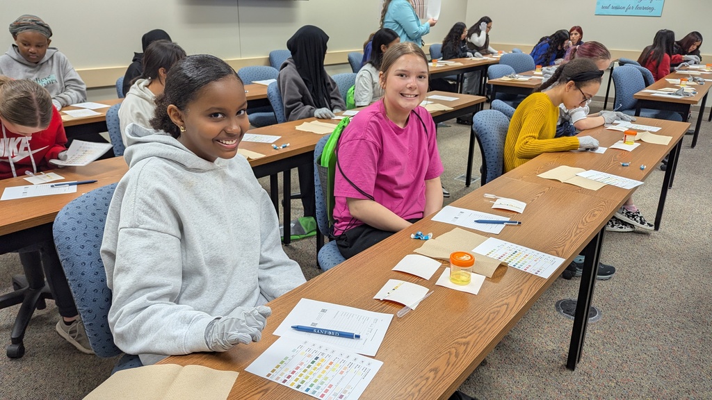 Students at Women in Science. 