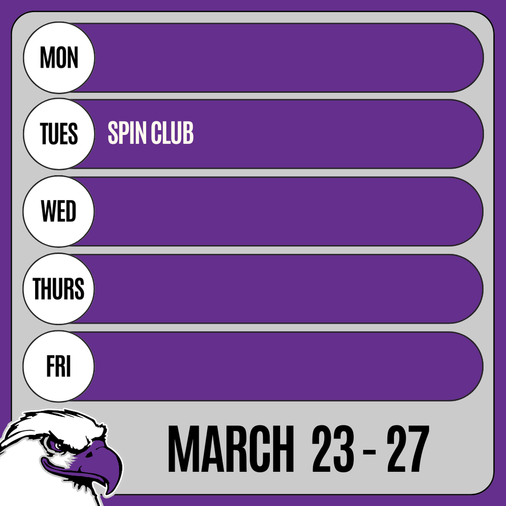 Events at McGovern for the week of March 23 - 27. 