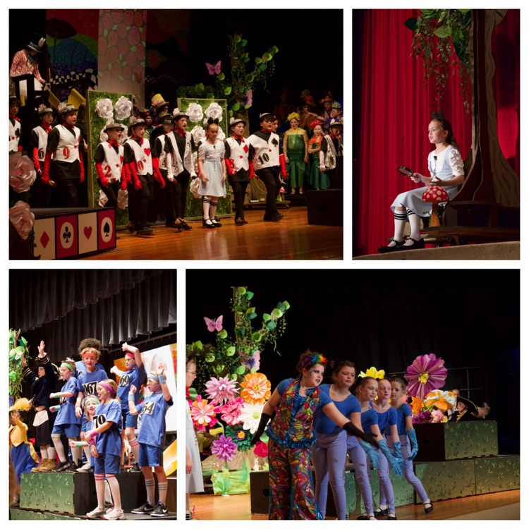 collage style photo of Alice in wonderland 