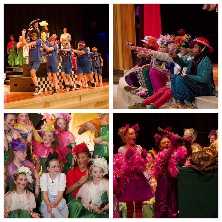 collage style photo of Alice in wonderland 