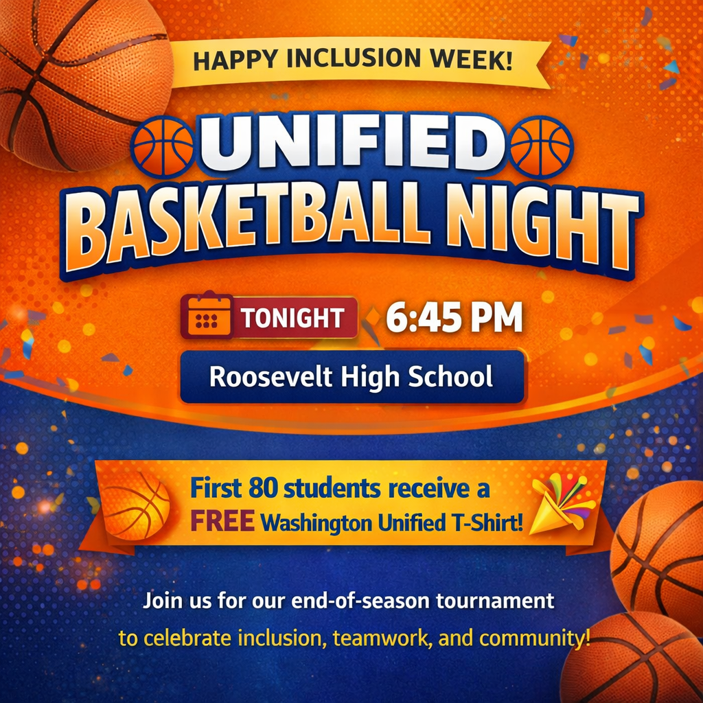 Unified Basketball Night at 6:45 at Roosevelt High School