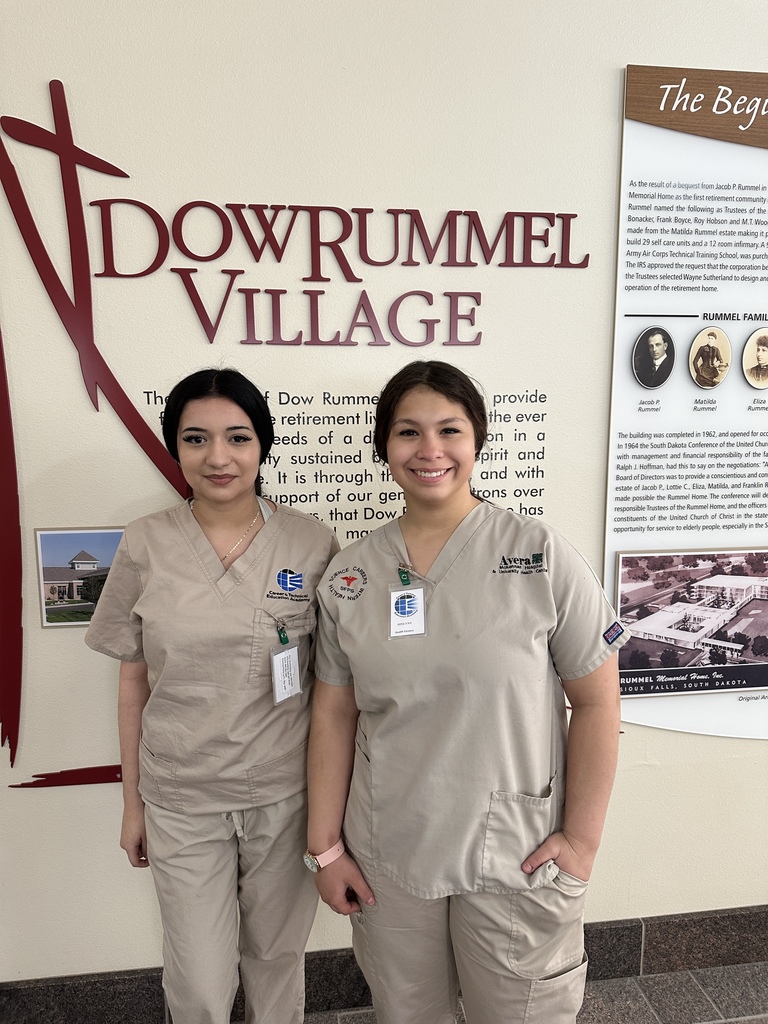 Health Careers students posing in front at Dow Rummel Village