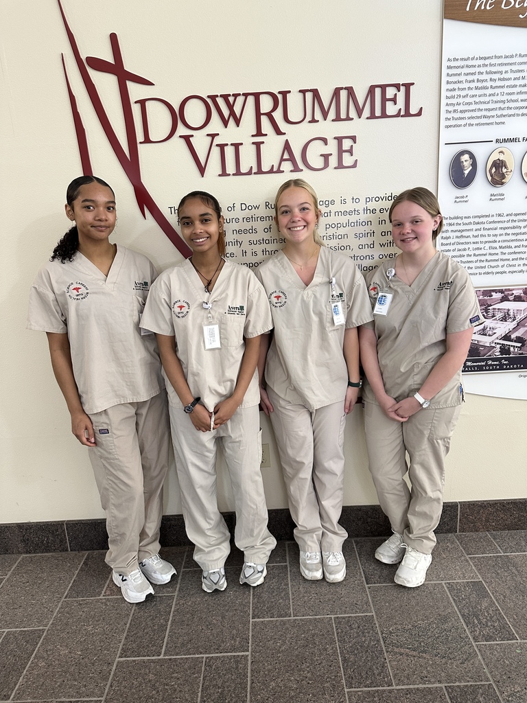 Health Careers students posing in front at Dow Rummel Village