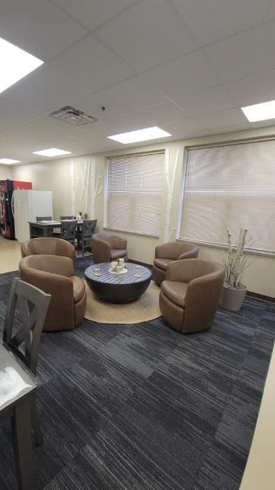 new lounge gathering area