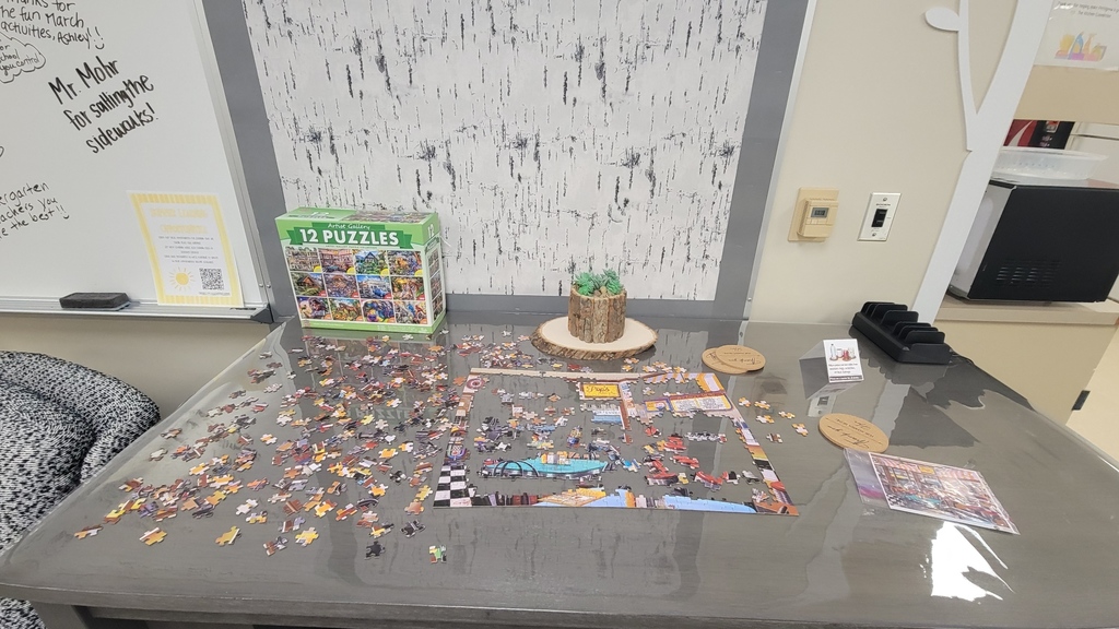 new lounge game and puzzle table area