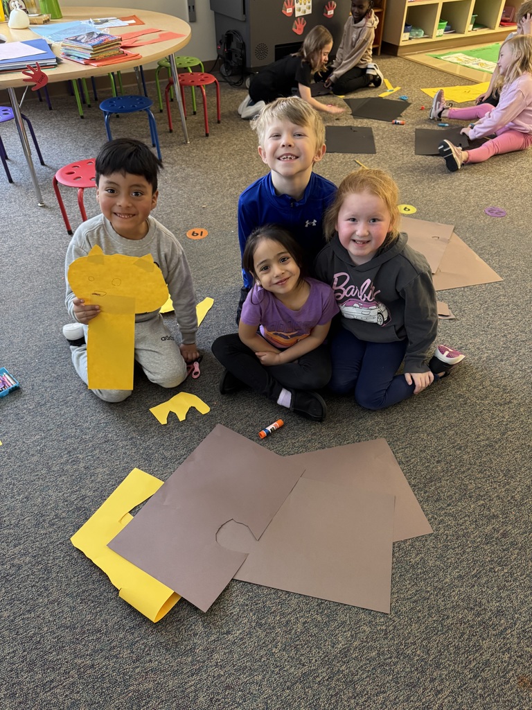 students making animal posters