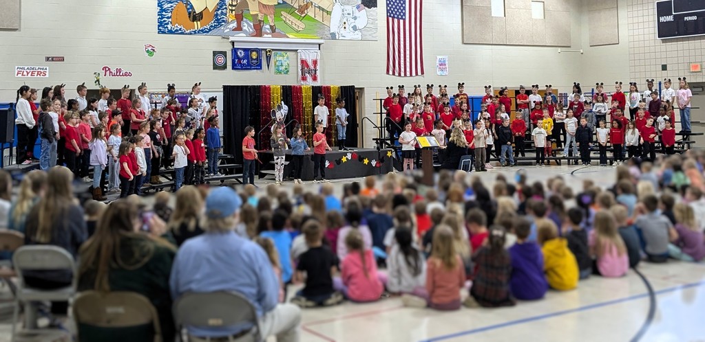 Second grade students singing.