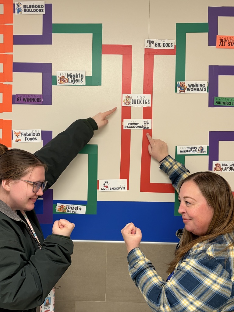 Mrs. Alberty (K02) & Mrs. Barnes (502) are going head to head in the final week of MARCH MADNESS : Attendance Edition!! May the class with the most students present win! ;)