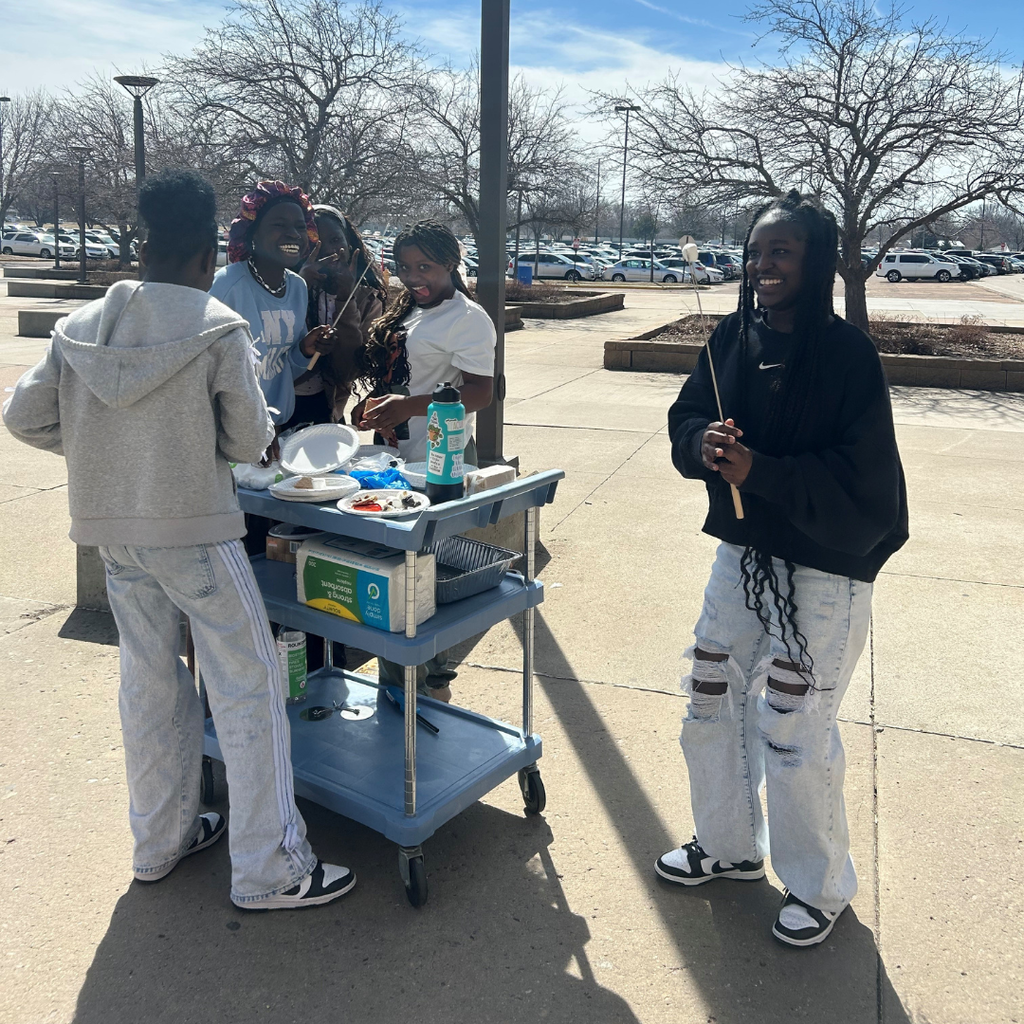 Students working the smore station