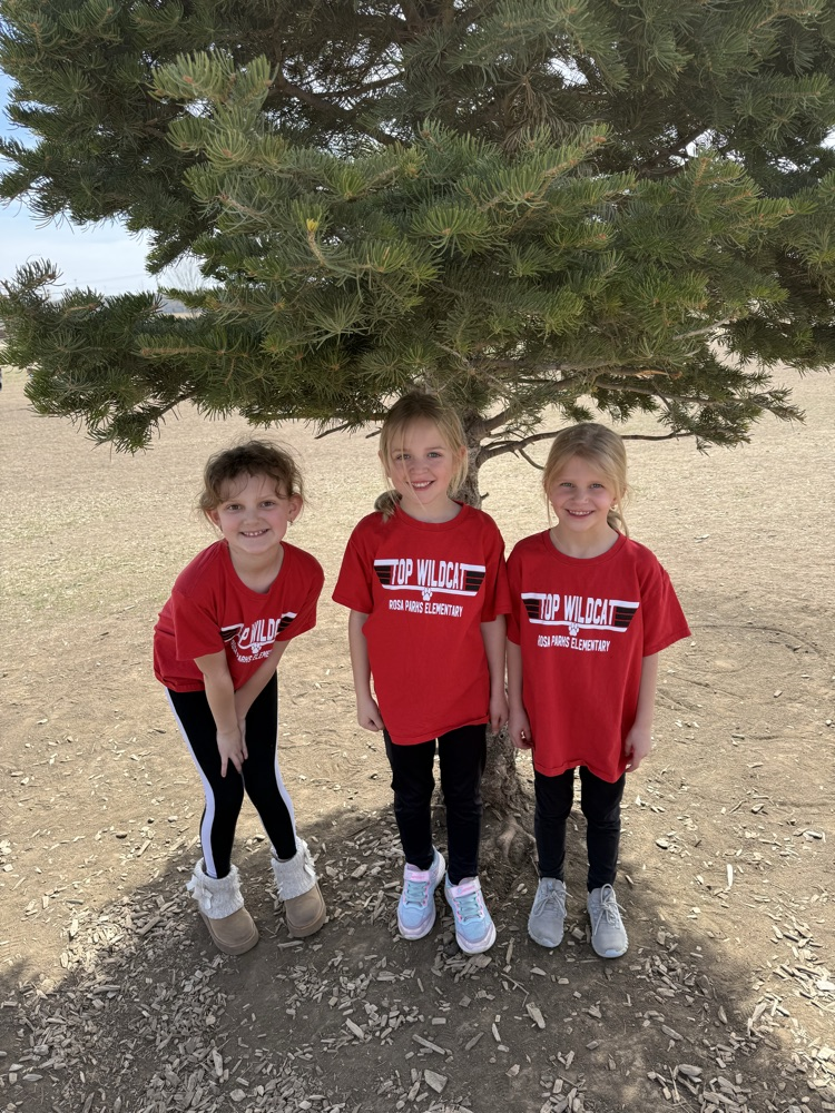three girls wearing their Top Wildcat shirts