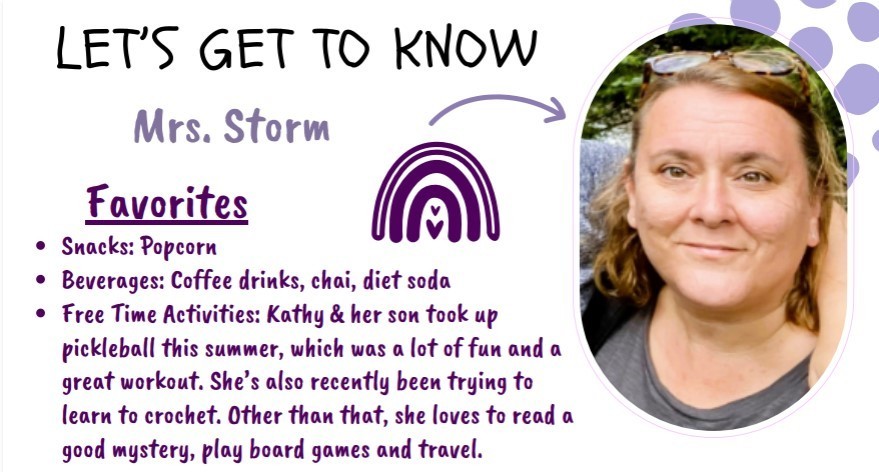 Mrs. Storm's  favorite things