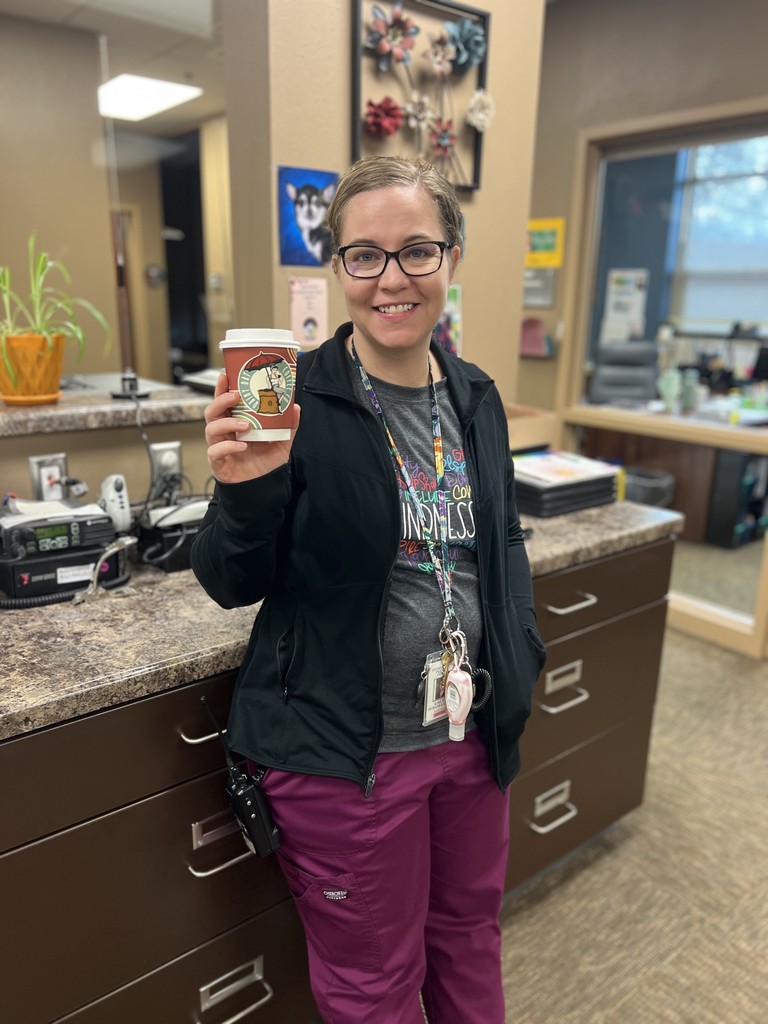 Nurse Lacey enjoying her Rainy Day Coffee... 