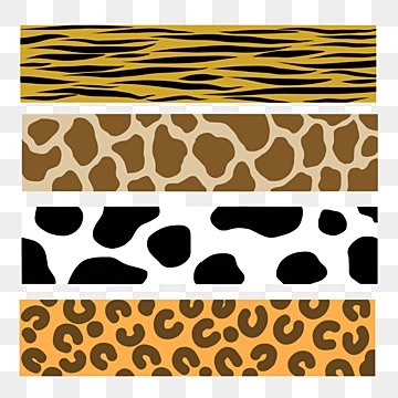 four different animal prints 
