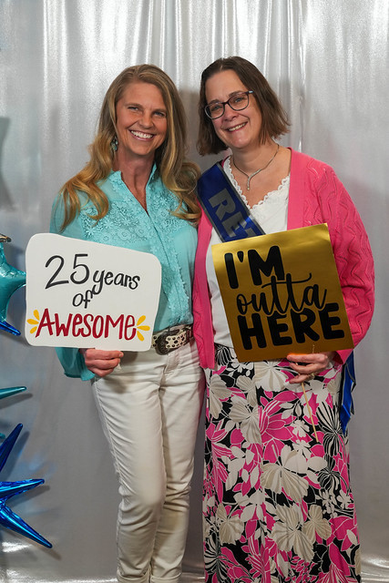 Tricia and Dawn at award banquet