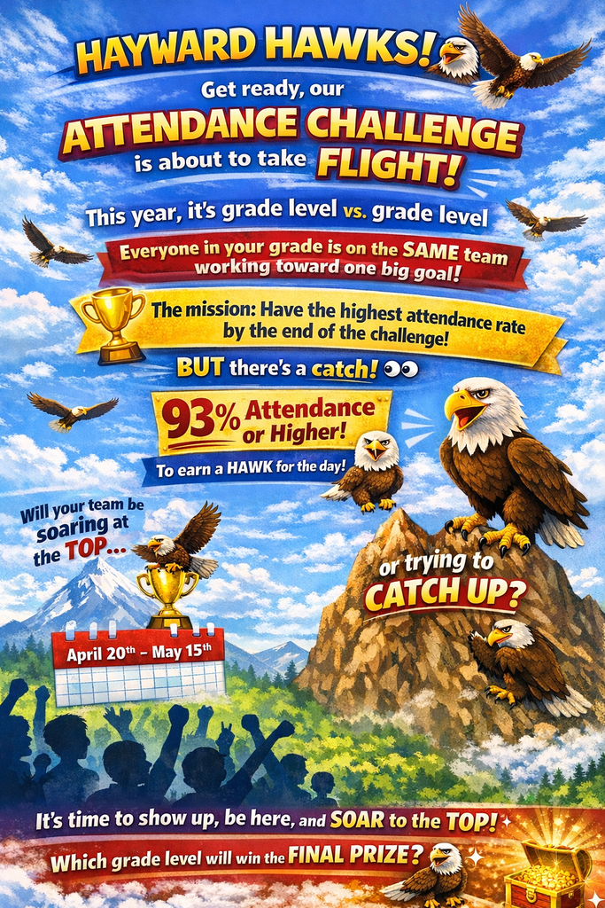 Hawks soaring through the sky with cheering silhouettes and a treasure box