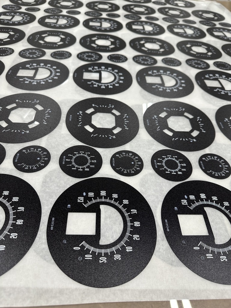 Sample printings for an electronic dashboard
