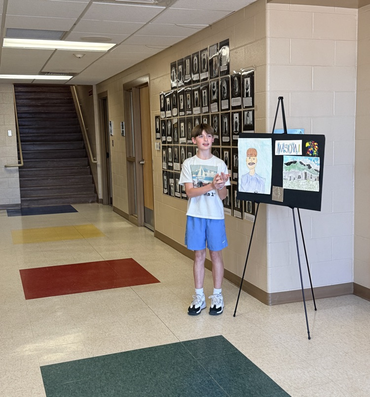 student practicing for the monologue museum 
