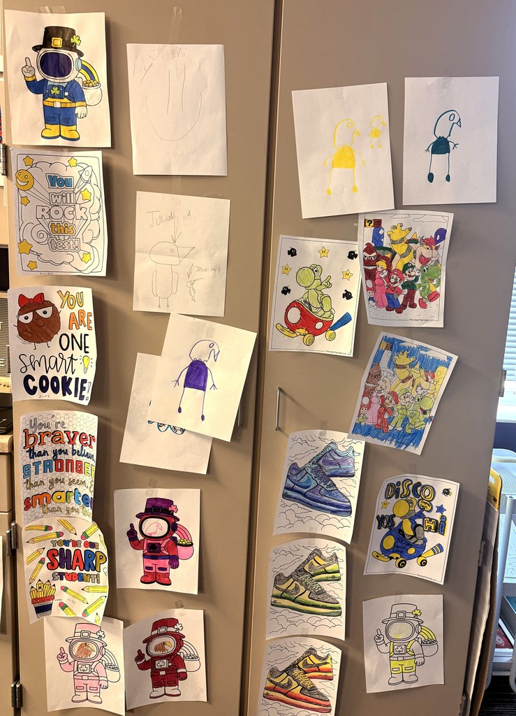 Students coloring pages. 
