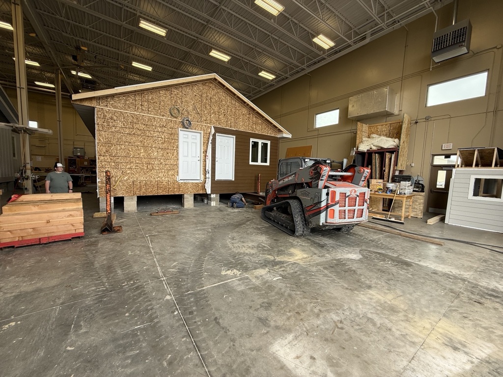 Habitat for Humanity house getting ready to be moved