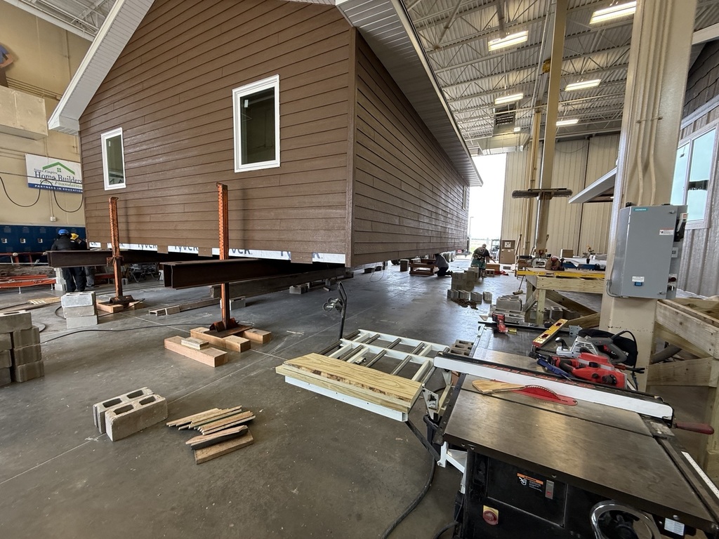Habitat for Humanity house getting ready to be moved