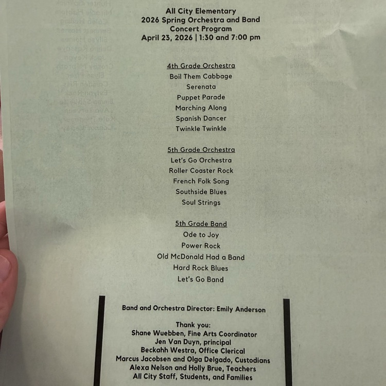 band & orchestra concert 