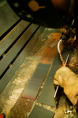 Student welding