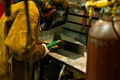 student welding